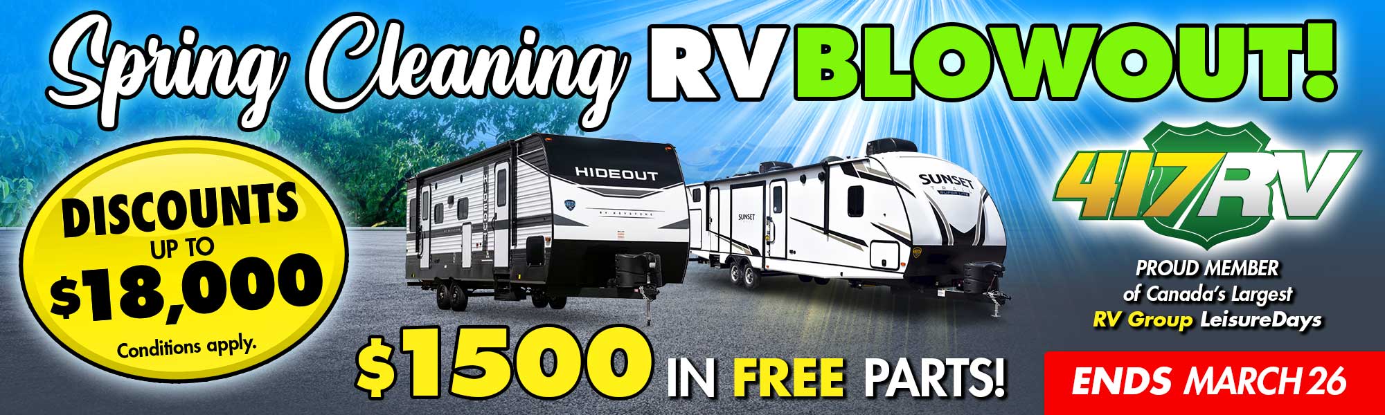 Spring Cleaning RV Blowout