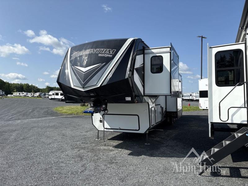New 2024 Grand Design Momentum 397THS Toy Hauler Fifth Wheel at