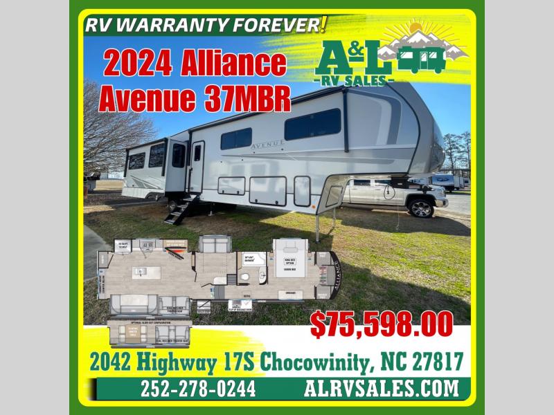 New 2024 Alliance RV Avenue 37MBR Fifth Wheel at A & L RV Sales