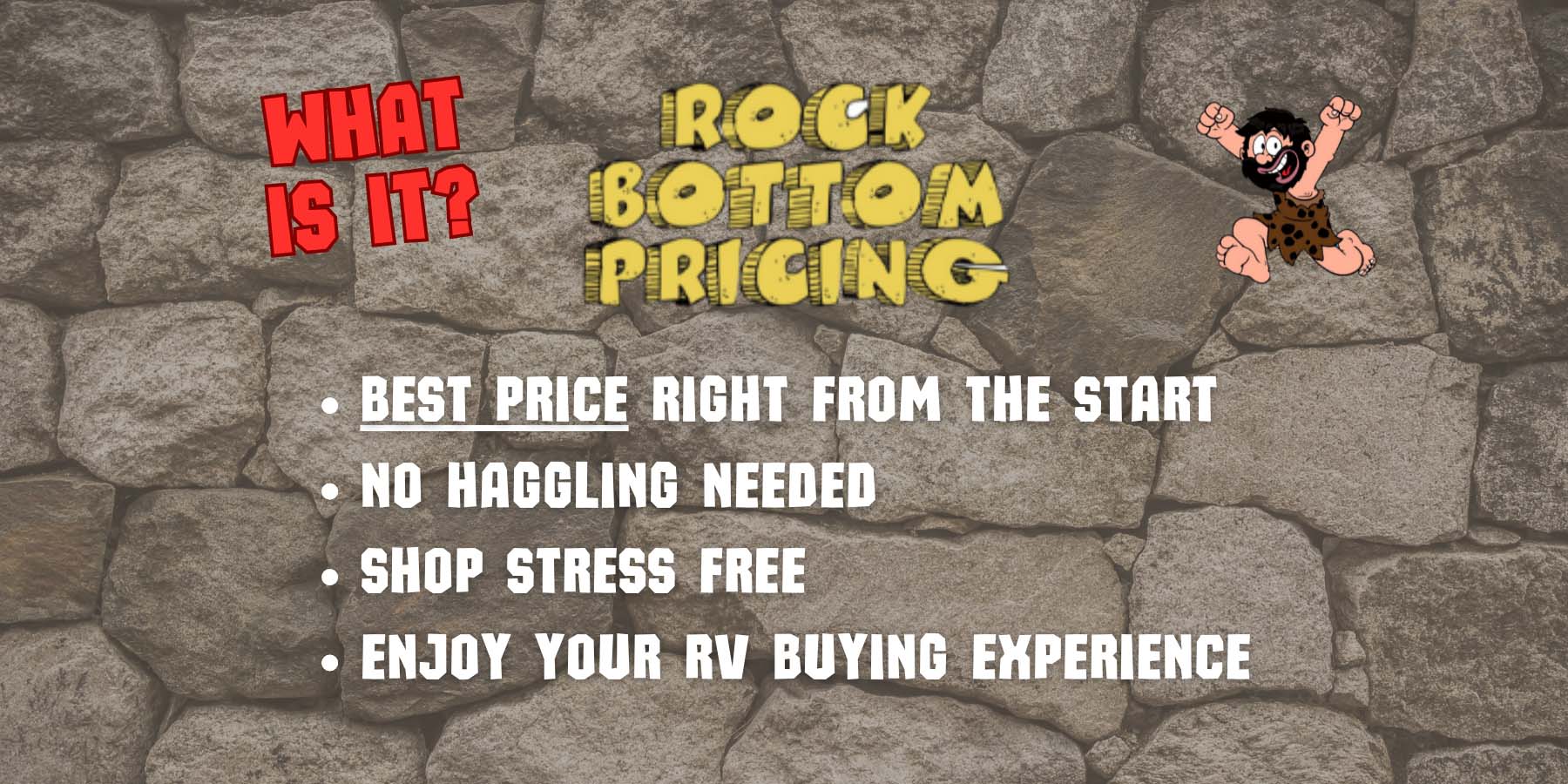 rock bottom price guarantee rv dealership