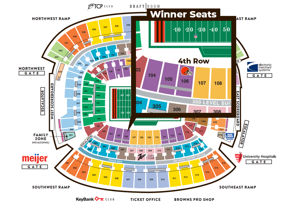 cleveland browns ticket giveaway seat information image