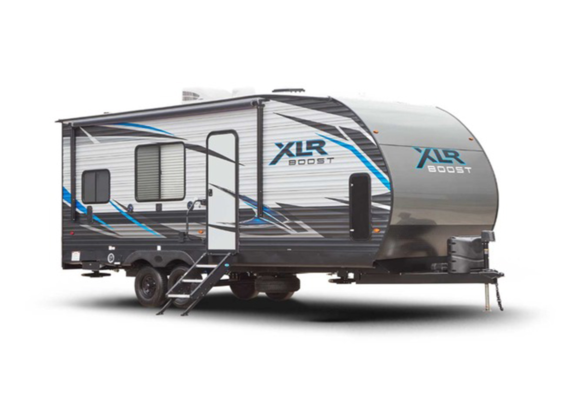 XLR boost toy hauler travel trailers for sale at avalon rv center dealership