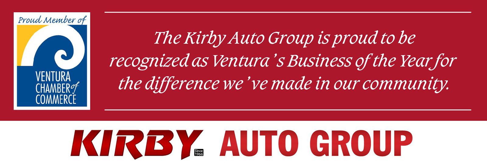 Ventura Chamber of Commerce Business of the Year - Kirby Automotive