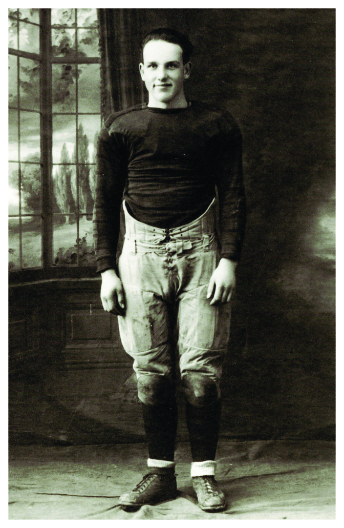 Bish Jenkins as a young man in football gear