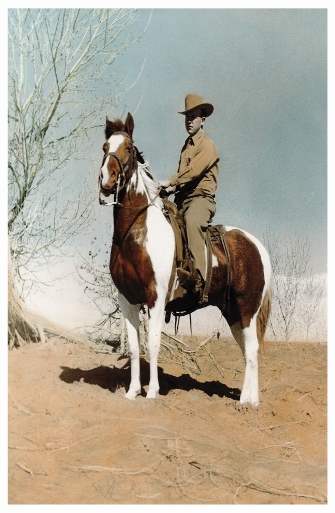 Bish Jenkins as a young man on a horse
