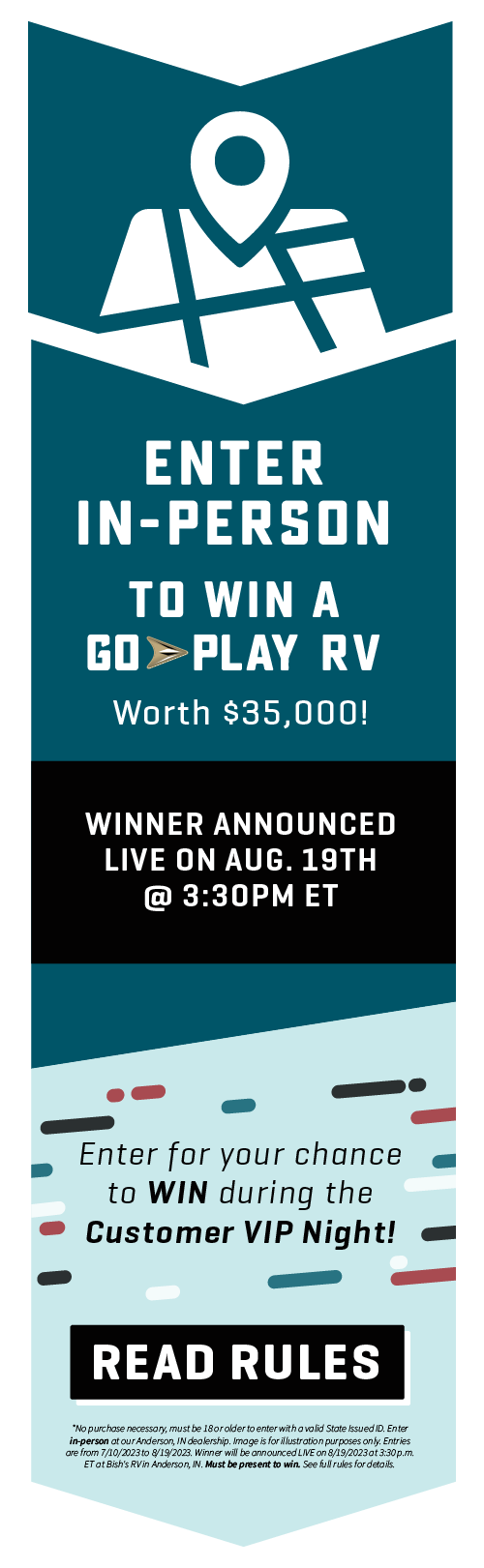 Enter In-Person To Win A Go Play RV - Anderson, IN