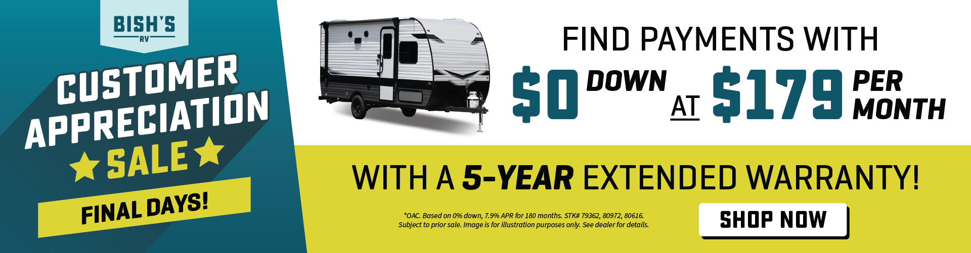 Payments at $179 per month with $0 down OAC with a 5-Year Warranty - see dealer for details