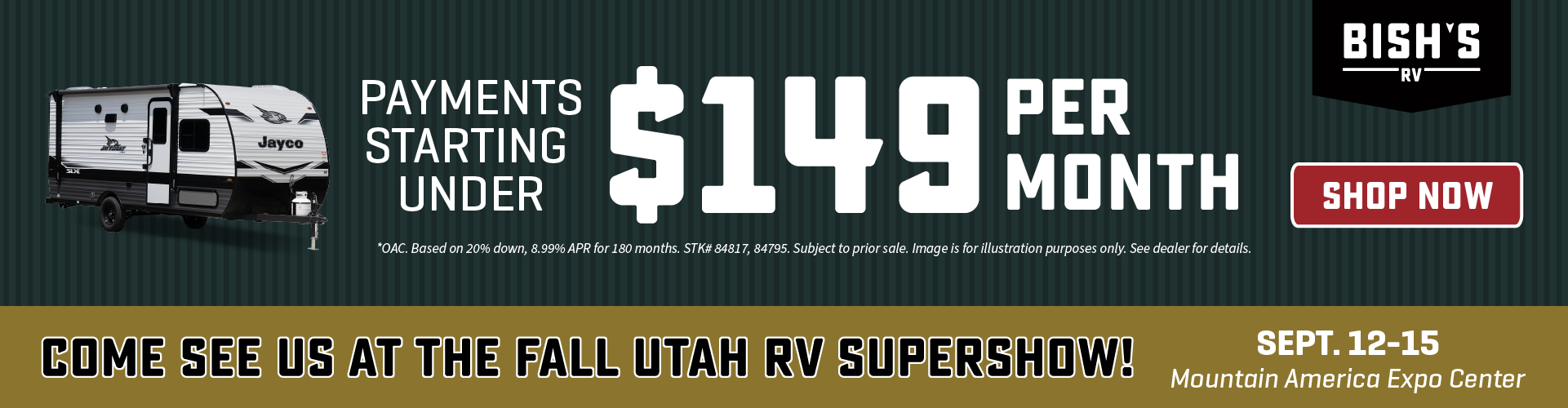 Fall Utah RV Supershow - September12-15 - Mountain America Expo Center