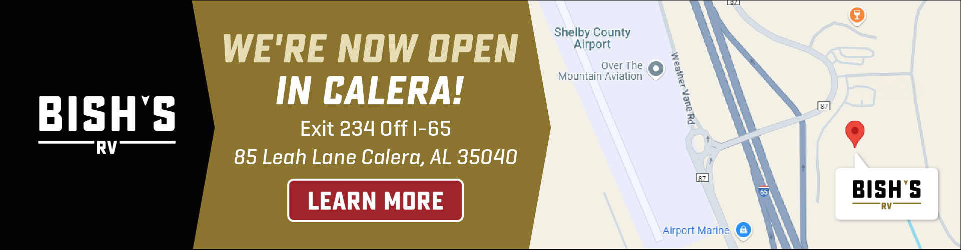 We're Open! Come see us in Calera, AL - Exit 234 Off I-65