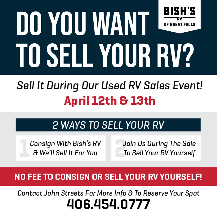 Sell your RV during Great Falls Used RV Sales Event - April 12-13, 2024