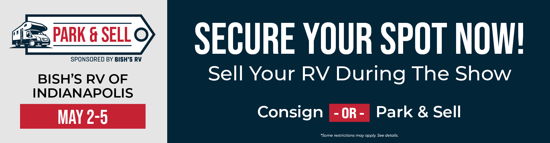 Sell Your RV during the RV Park & Sell Event - May 2-5, 2024 - Indianapolis, IN