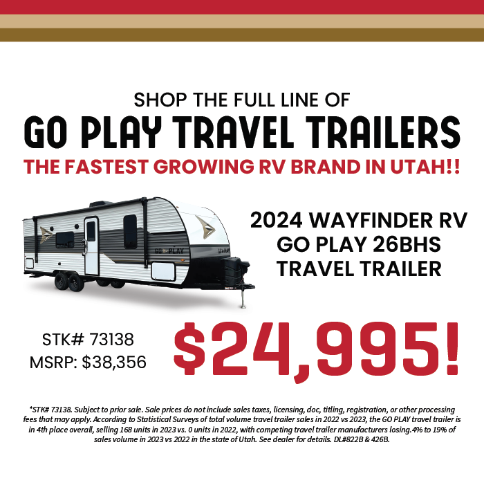 Shop New & Used RVs during the Utah RV Palooza, March 21-24, 2024 at the Mountain America Expo Center