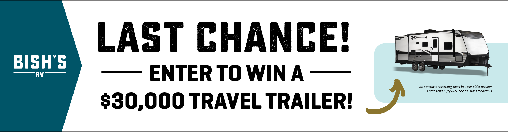 Enter To Win a $30,000 Travel Trailer