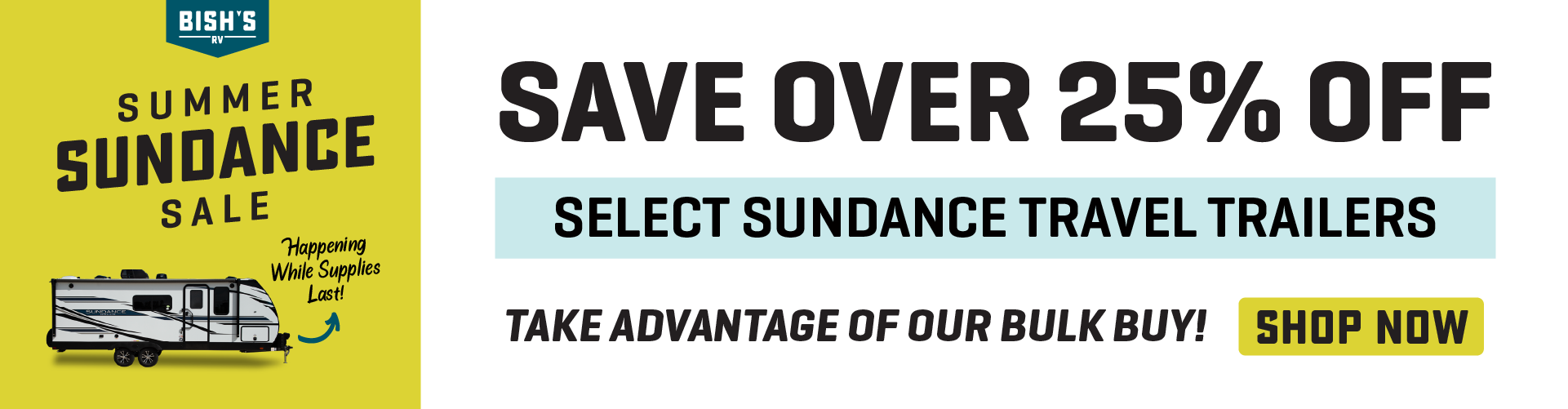 Summer Sundance Sale - Save Over 25% Off Selection Sundance Trailers - Junction City, OR