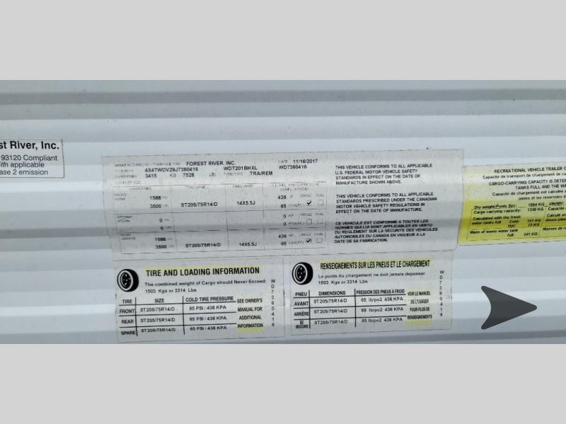 Used 2018 Forest River RV Wildwood X-Lite 201BHXL Travel Trailer