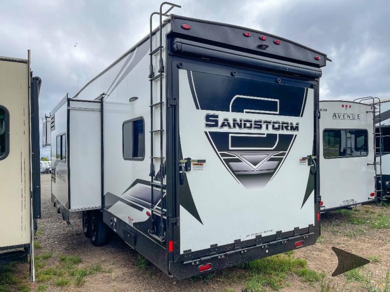 New 2023 Forest River RV Sandstorm 346GSLR Toy Hauler Fifth