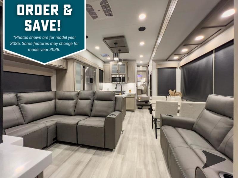 New 2026 Grand Design Momentum M-Class 395MS Toy Hauler Fifth