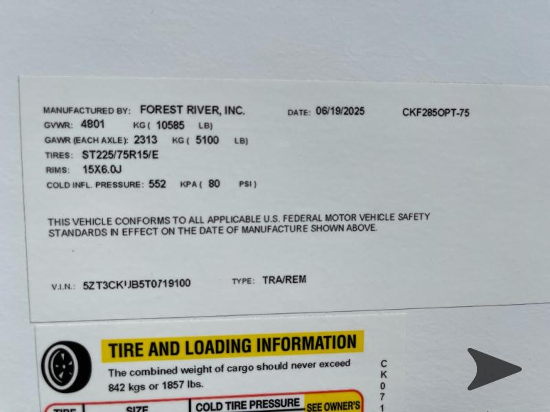 New 2026 Forest River RV Cherokee Arctic Wolf 285OPT Fifth Wheel