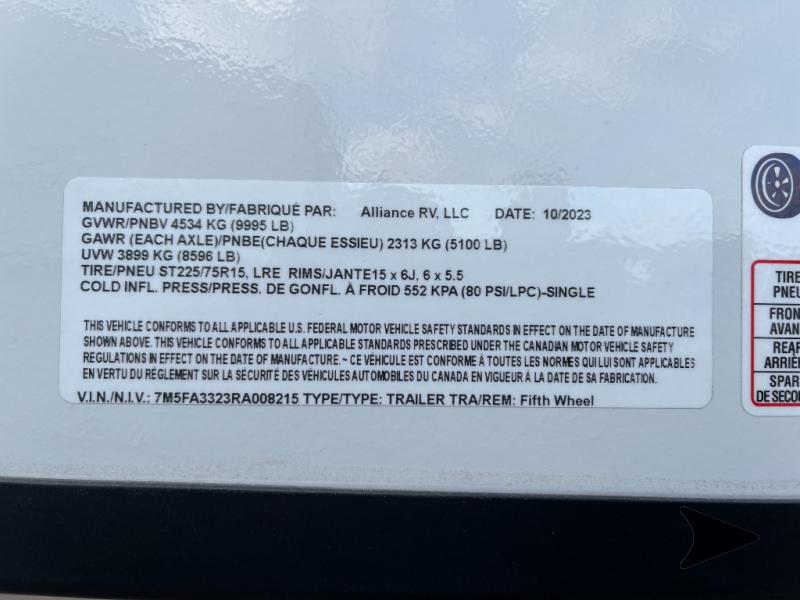 New 2024 Alliance RV Avenue All-Access 28BH Fifth Wheel at Bish's