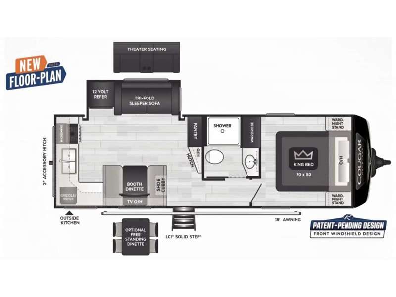 Cougar 25MLE floorplan