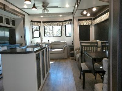 large kitchen island with center sink