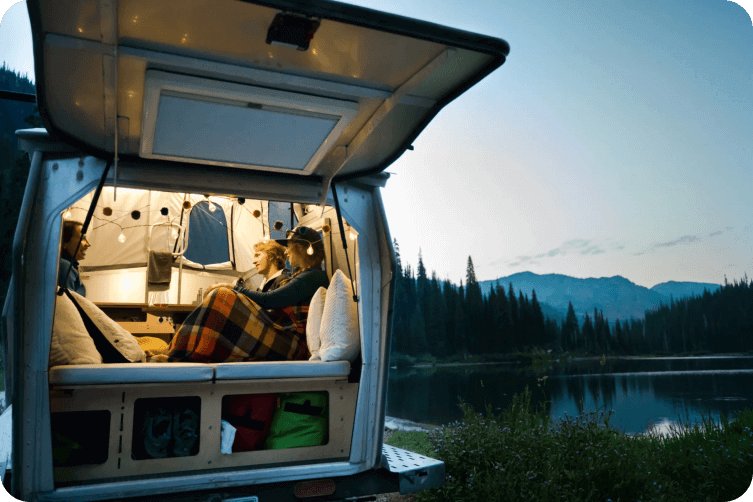 Family in a RV