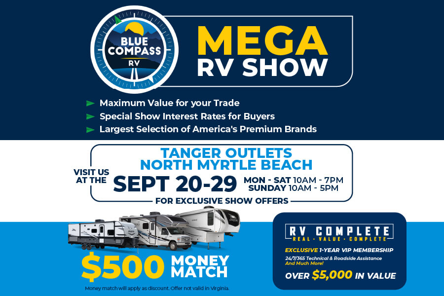 Myrtle Beach Mega RV Show | September 20th-29th, 2024 | Blue Compass RV