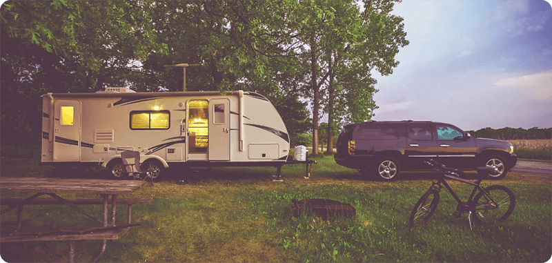 SUV and Travel Trailer