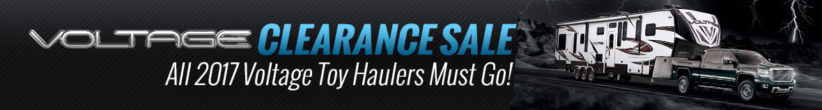 Voltage Toy Hauler Clearance Sale mini banner