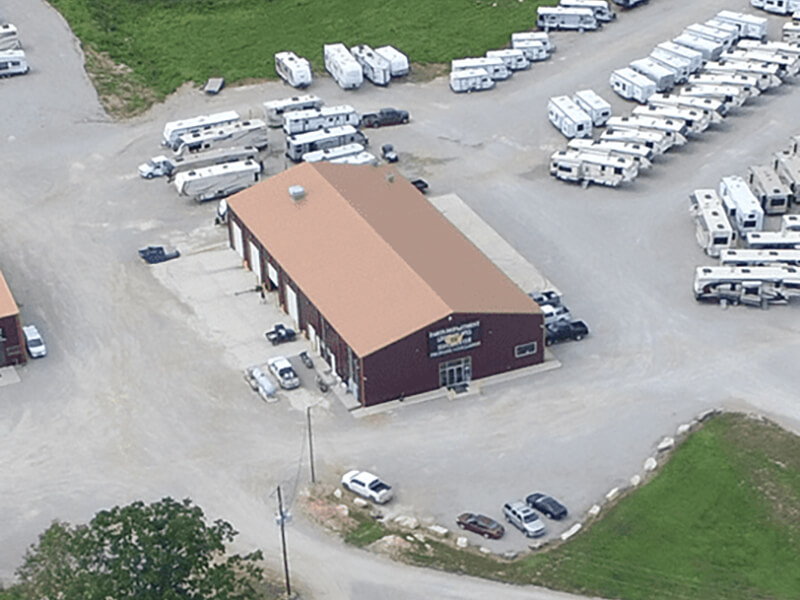 dealership aerial view