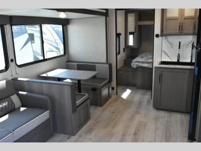 Front-facing interior of 2025 Keystone RV Hideout 244RBSWE
