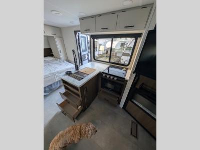 Kitchen storage in 2026 Prime Time RV Tracer 195RB at Bobby Combs RV Center - Hayden