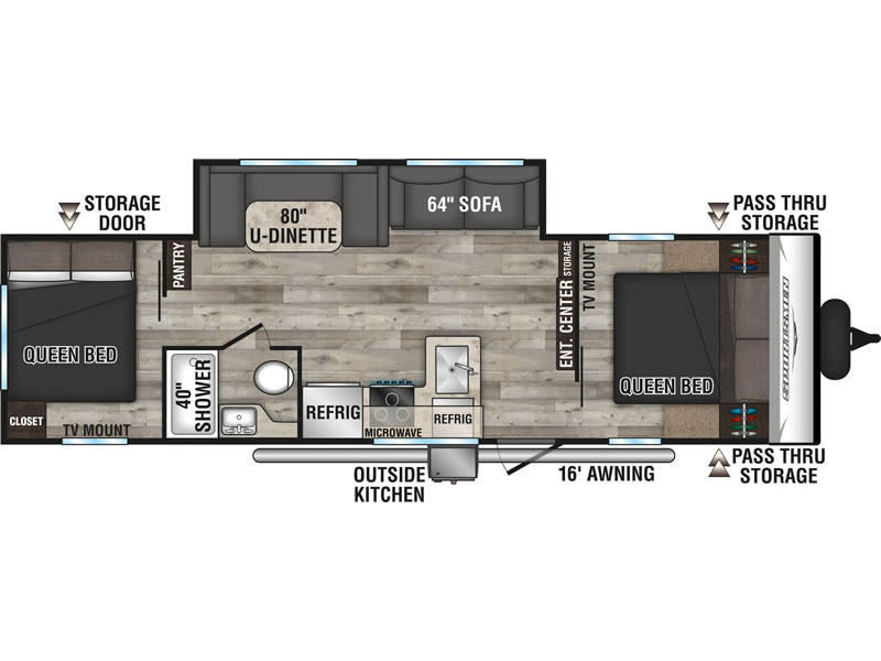 KZ Sportsmen 301DBSE - Floorplan