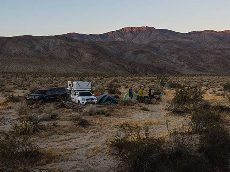 RV Camping in desert