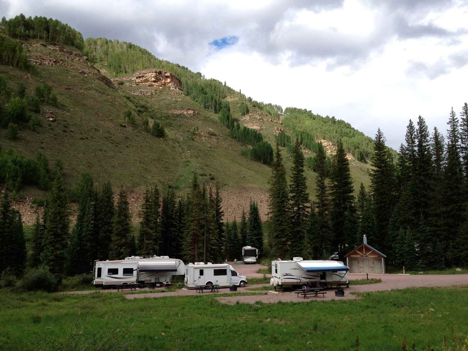 RVs parked in Recreation Area