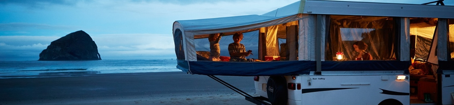 RV Camping On Beach