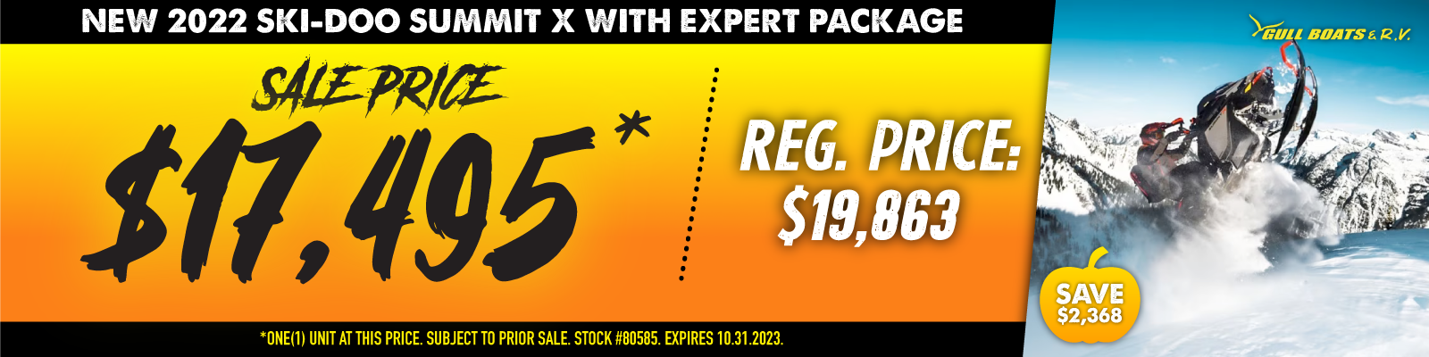 New 2022 Ski-Doo Summit X with Expert Package - $19,863