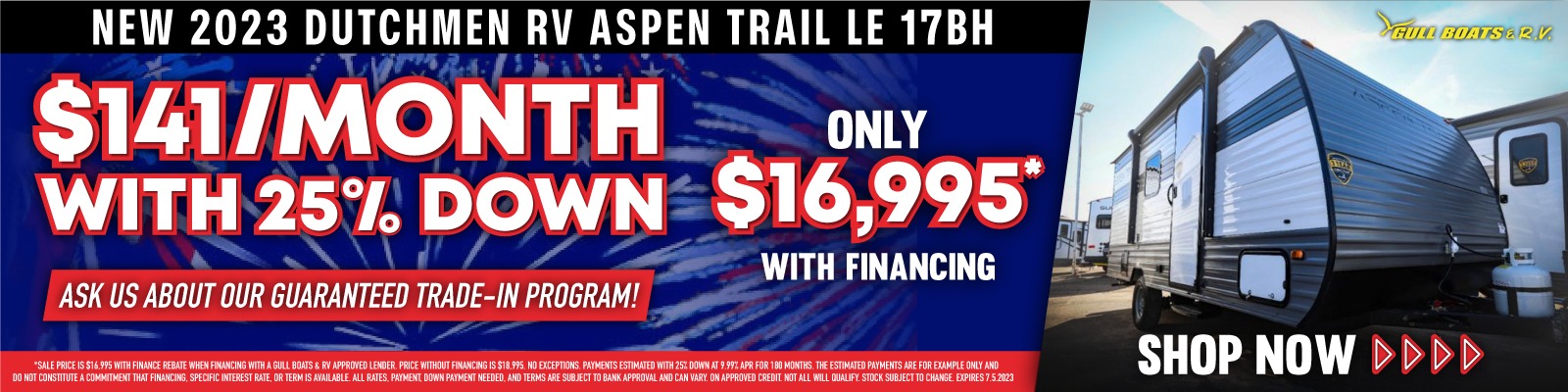 Aspen Trail LE 17BH starting at $16,995*