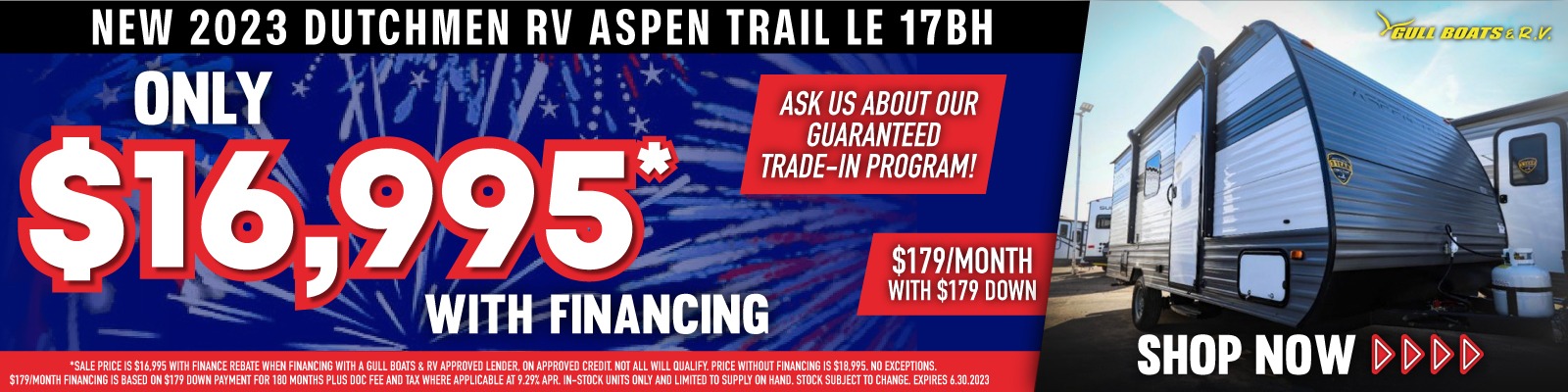 Aspen Trail LE 17BH starting at $16,995*