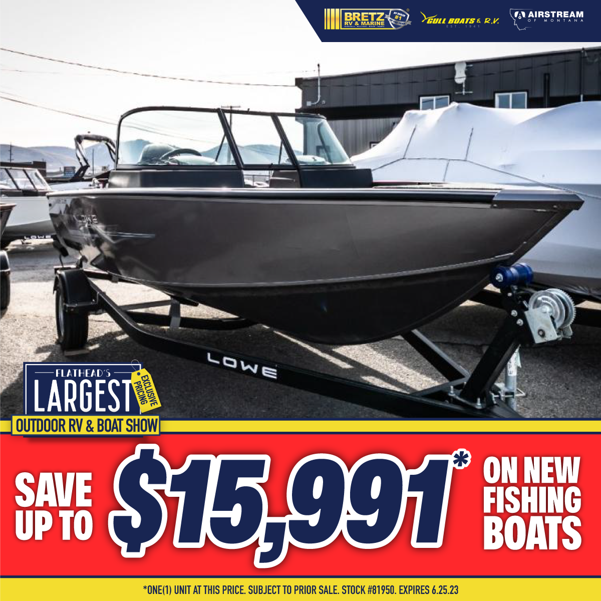 Save up to $15,991* on new fishing boats