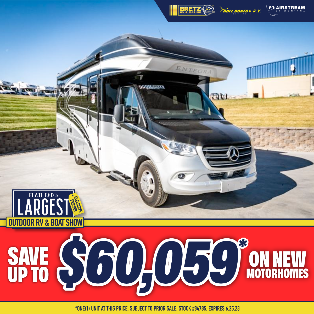 Save up to $60,059* on new motorhomes