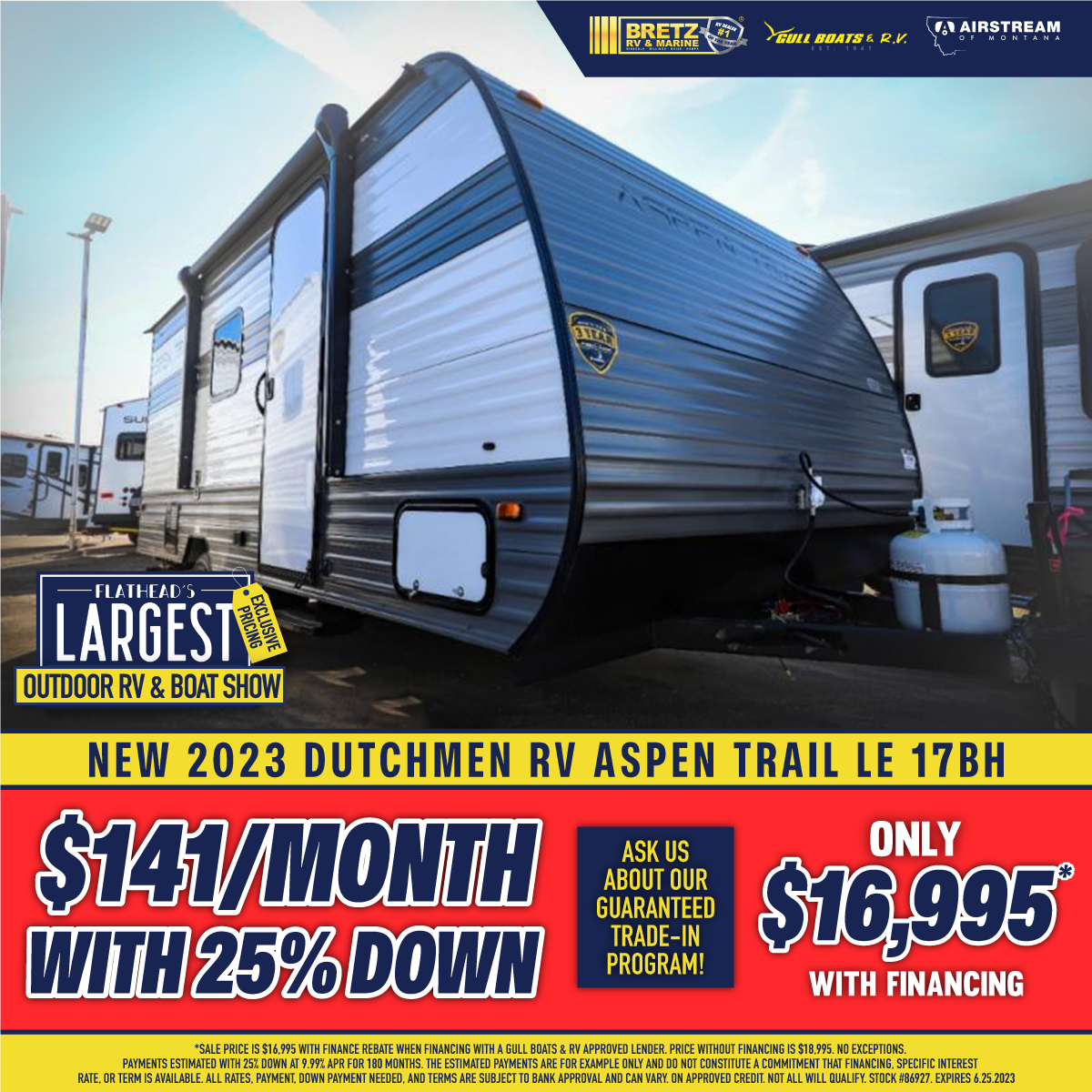 Travel Trailers starting at $16,995* with financing