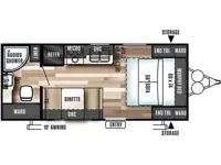 Wildwood X-Lite 171RBXL Floorplan