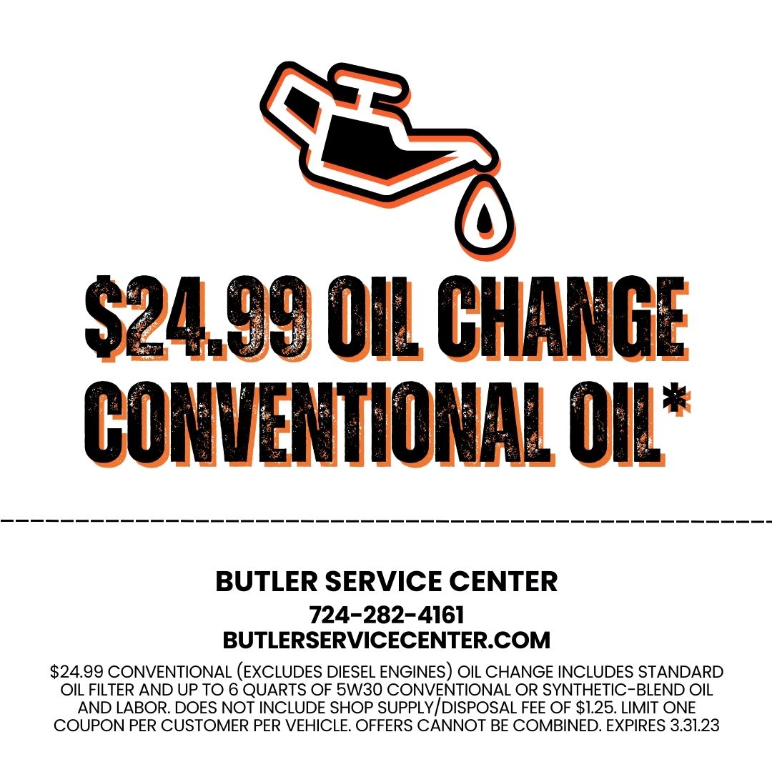 24.99 Conventional Oil Change