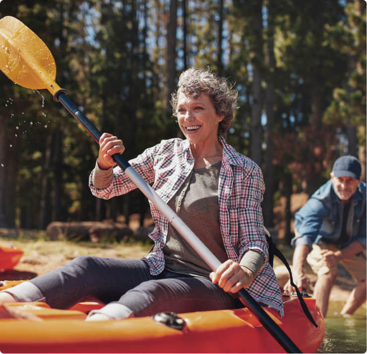 Woman Kayaking