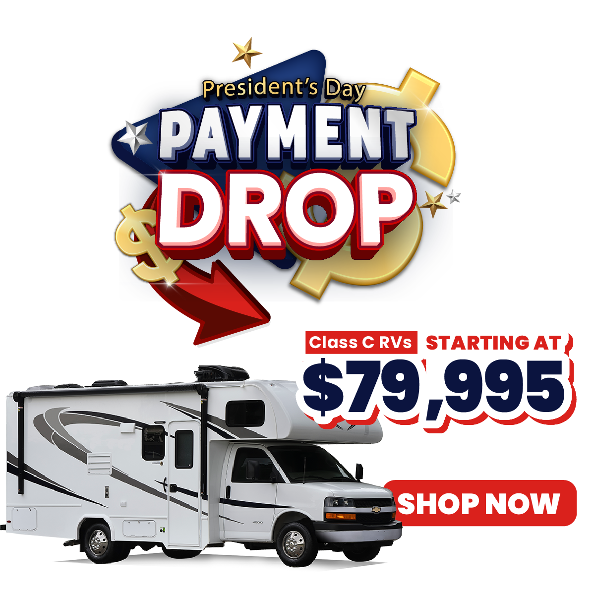 President's Day Payment Drop Sale