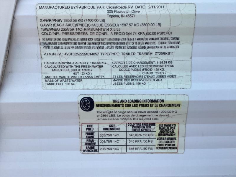 kgページ Used 2011 CrossRoads RV Zinger SE 250RKS Travel Trailer at RVing