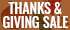Thanks & Giving Sale