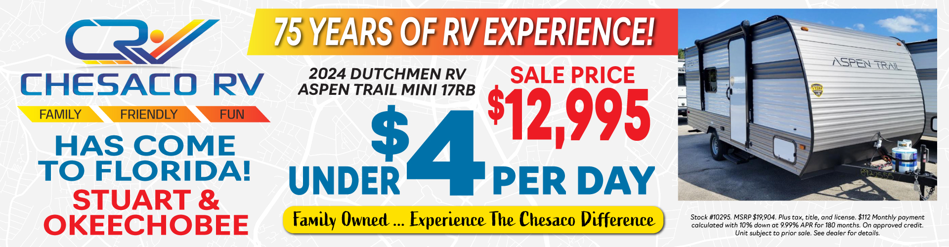 RV starting as low as $4/day