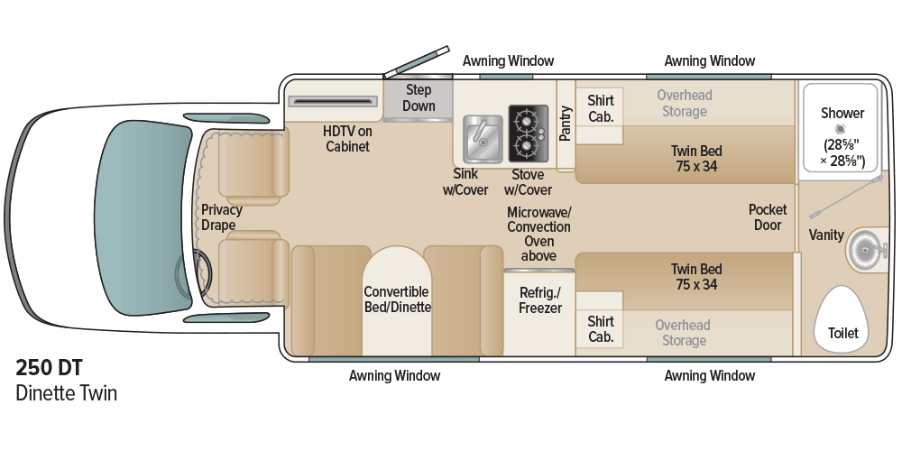 Coach House Platinum III 250 DT Floorplan